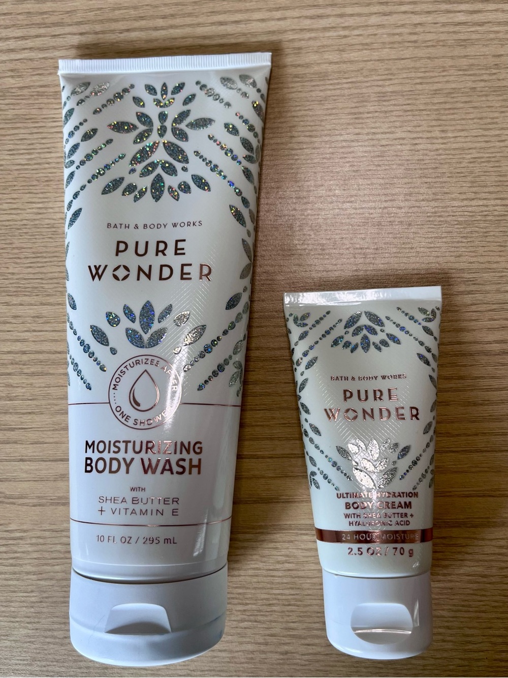 Bath & Body Works Pure Wonder Body Wash & Travel Body Cream Duo Set New